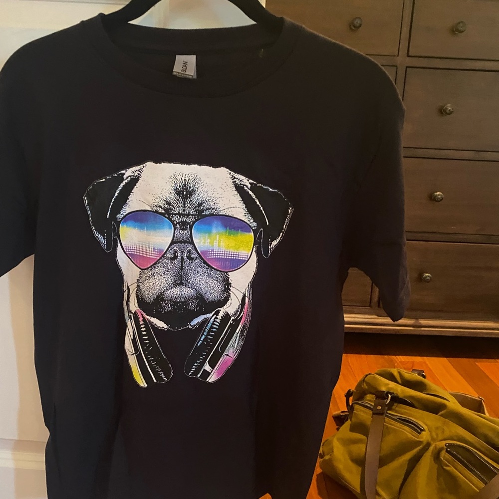 Boy/Girl, New, Pug T-Shirt, M, Black